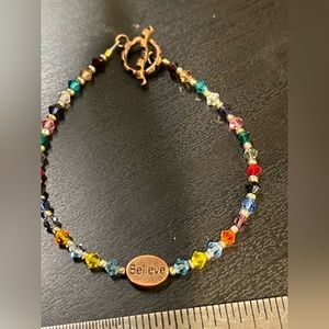 Crystal bead bracelet